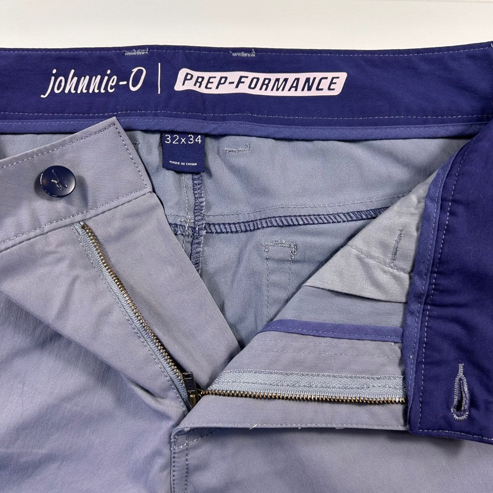 Johnnie-O Prep-Formance Pants Men 32x34 (FIT 32x33) Blue-Gray Stretch JMPA1200